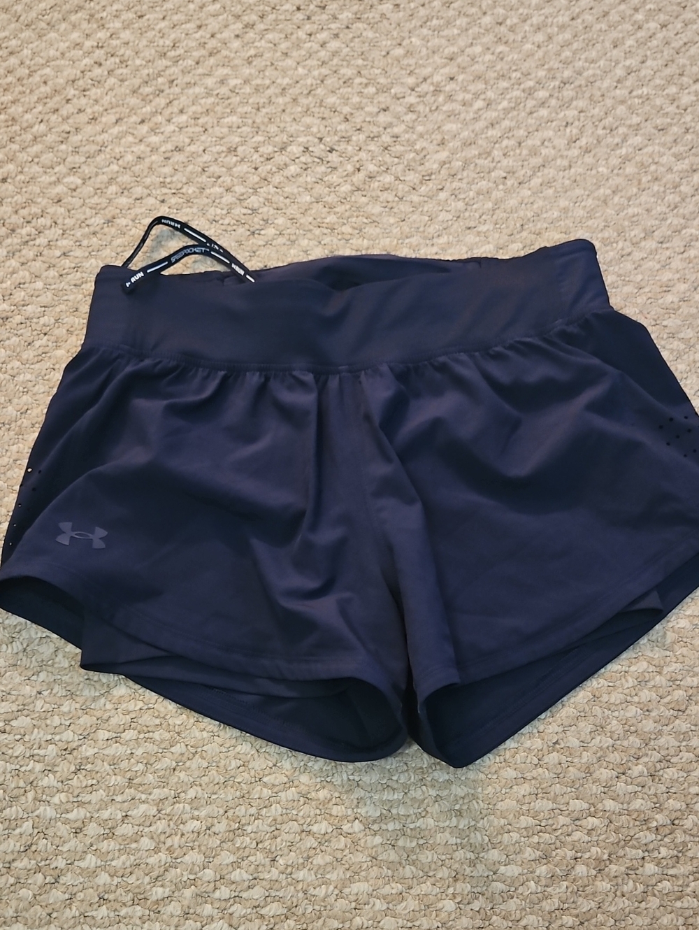 Under Armour Women's Dark Blue Athletic Running Shorts